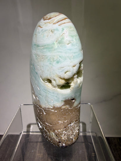 Caribbean Calcite Freeform. Gorgeous Combination Of Blue Calcite And Aragonite. Amazing Spots Of Druzy!