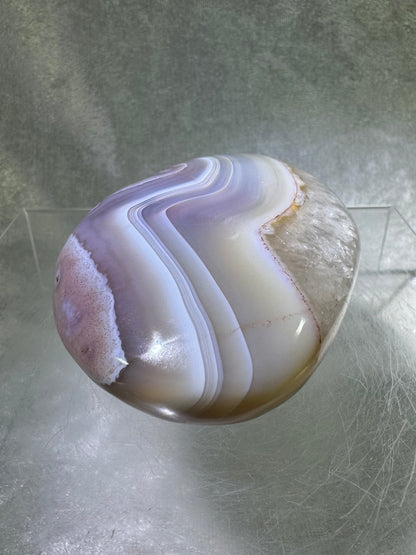 Red Sashe River Agate Freeform. Stunning Polished Druzy Freeform From Zimbabwe. Gorgeous Rare Display Crystal