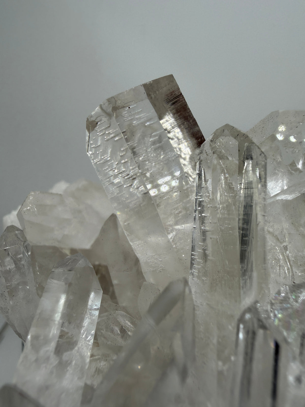 Clear Quartz And Beryl Cluster. Stunning Goshenite Specimen From Brazil. Rare High Quality Display Crystal