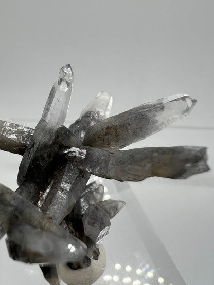 Veracruz Black Phantom Quartz Specimen. New Discovery From Mexico. Very Rare And Limited Collectors Piece. Stunning Display Crystal.