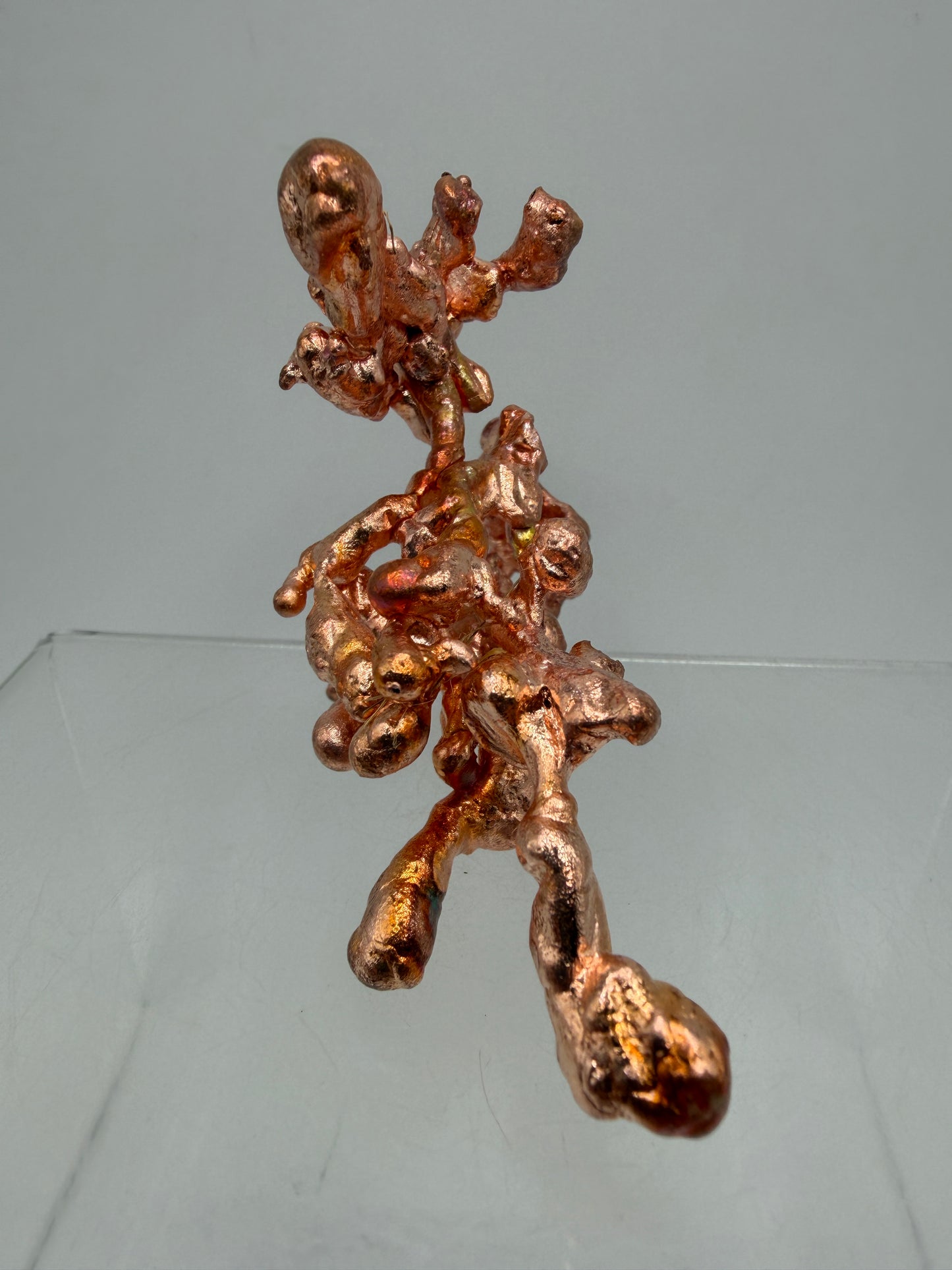 Copper Specimen From Michigan. Sculptured Copper Art Collectors Piece. One Of A Kind Display
