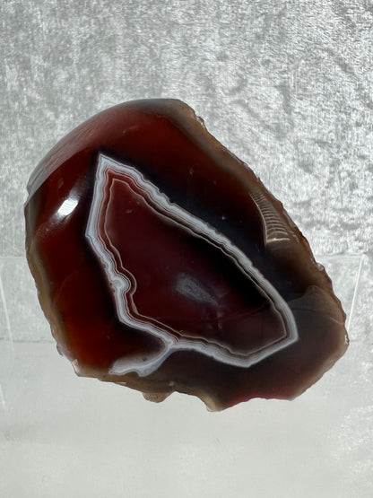 Red Sashe River Agate Freeform. Gorgeous Semi Polished Freeform From Zimbabwe. High Quality Rare Display Crystal