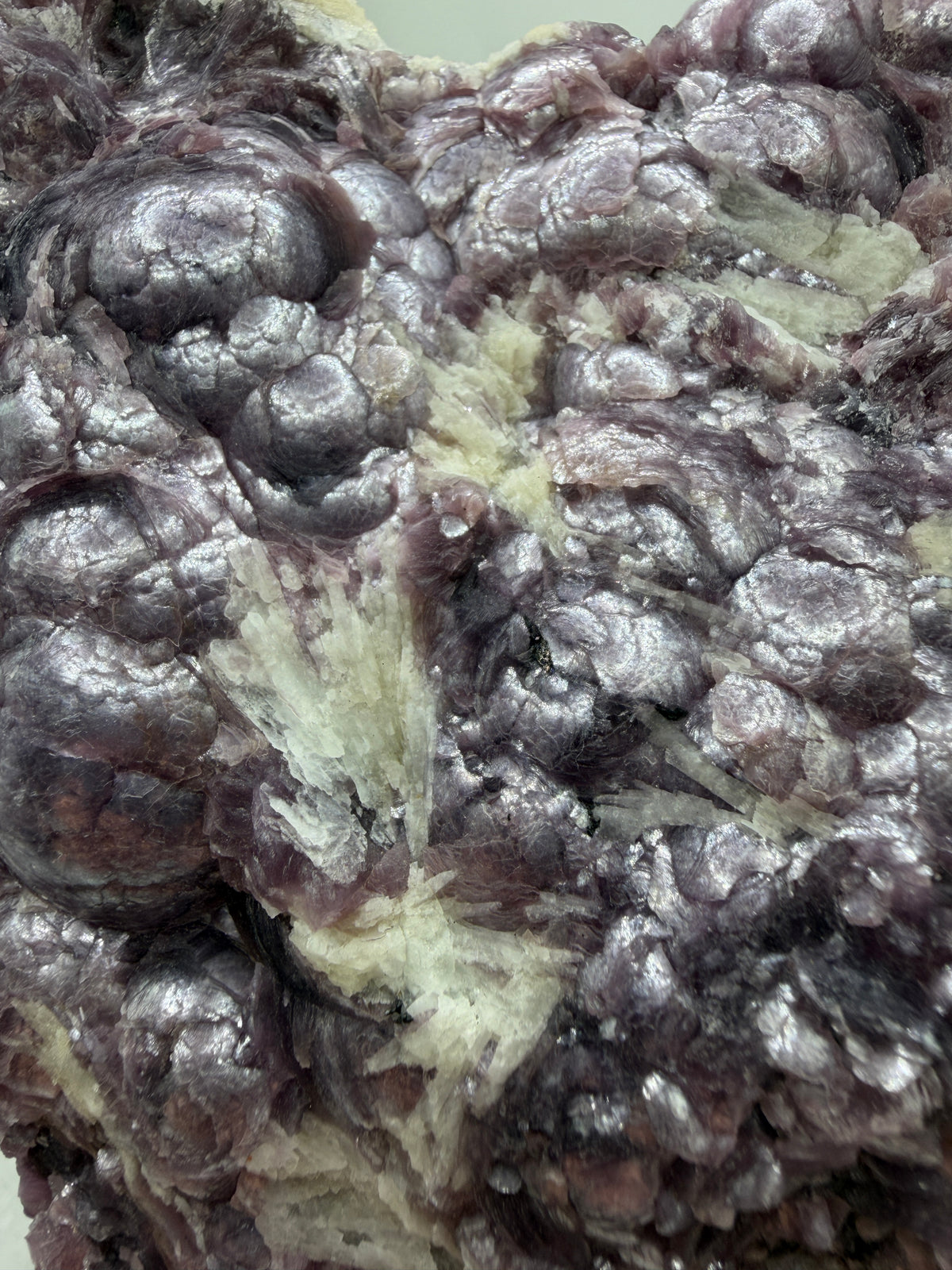 Botryoidal Lepidolite Specimen. Large Very Rare Mineral Cluster From Brazil. Lots Of Flash And Crystallization. Beautiful Color Contrasts.