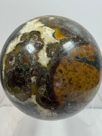 Warring States Agate Sphere. 88mm. Stunning Stalactite Druzy. Very Rare And Unique Display Sphere