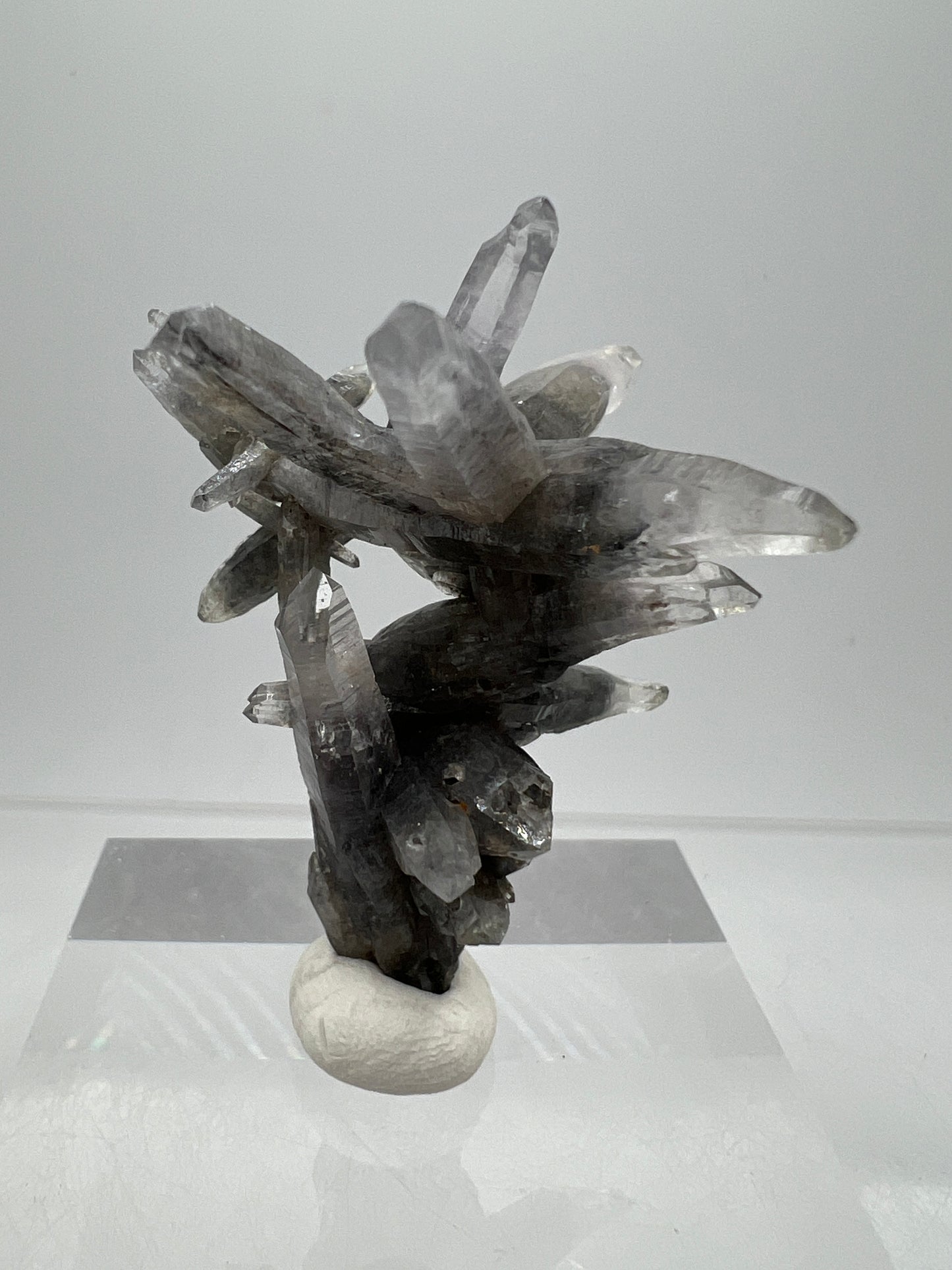 Veracruz Black Phantom Quartz Specimen. New Discovery From Mexico. Very Rare And Limited Collectors Piece. Stunning Display Crystal.