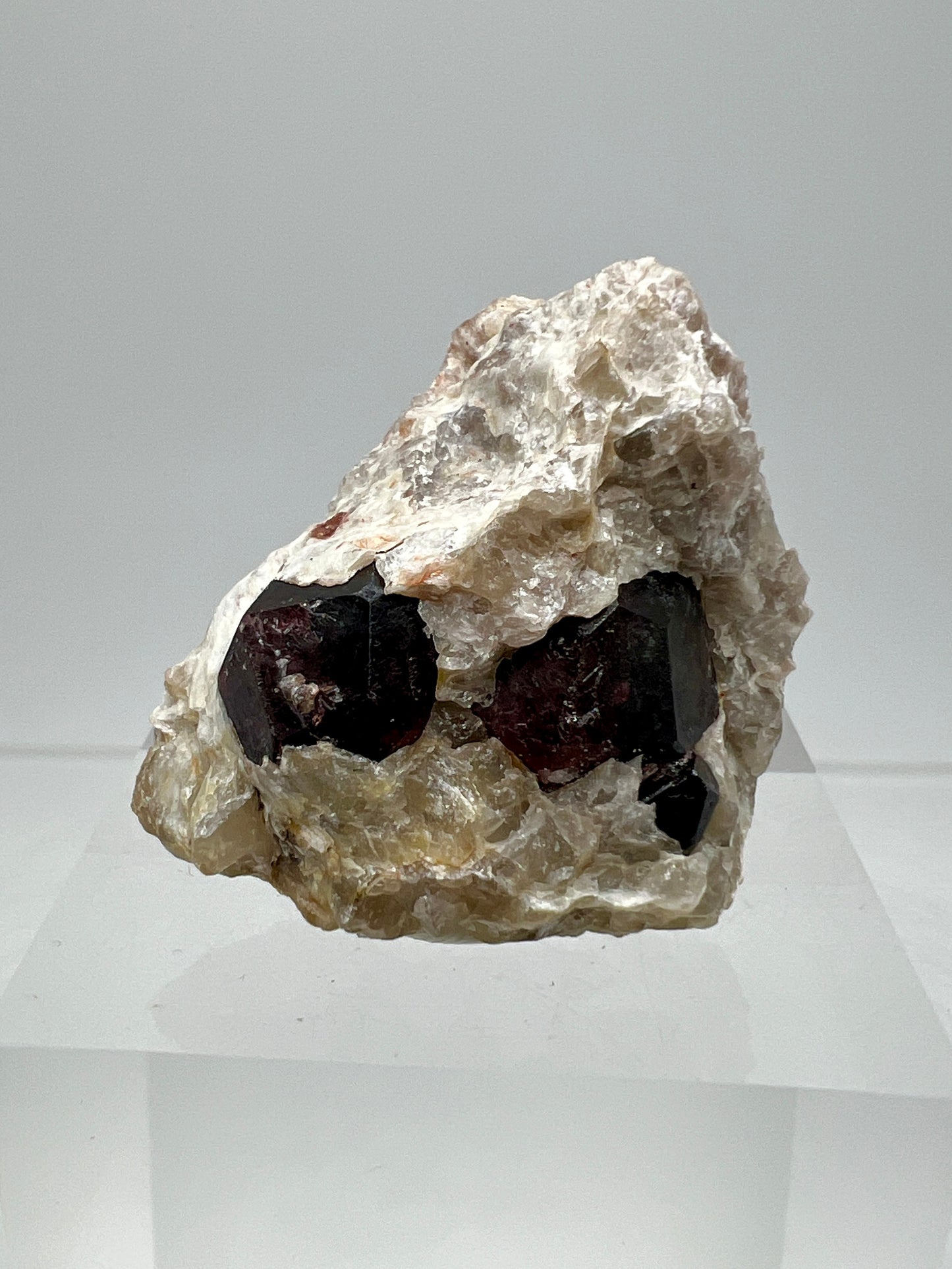 Andradite Garnet Specimen. Gorgeous Red Garnet In Matrix From Karibib, Namibia. Rare African Display Crystal.