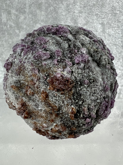 Plum Blossom Tourmaline Raw Sphere. 64mm. Very Unique and Eye Catching. One Of A Kind Display Sphere.