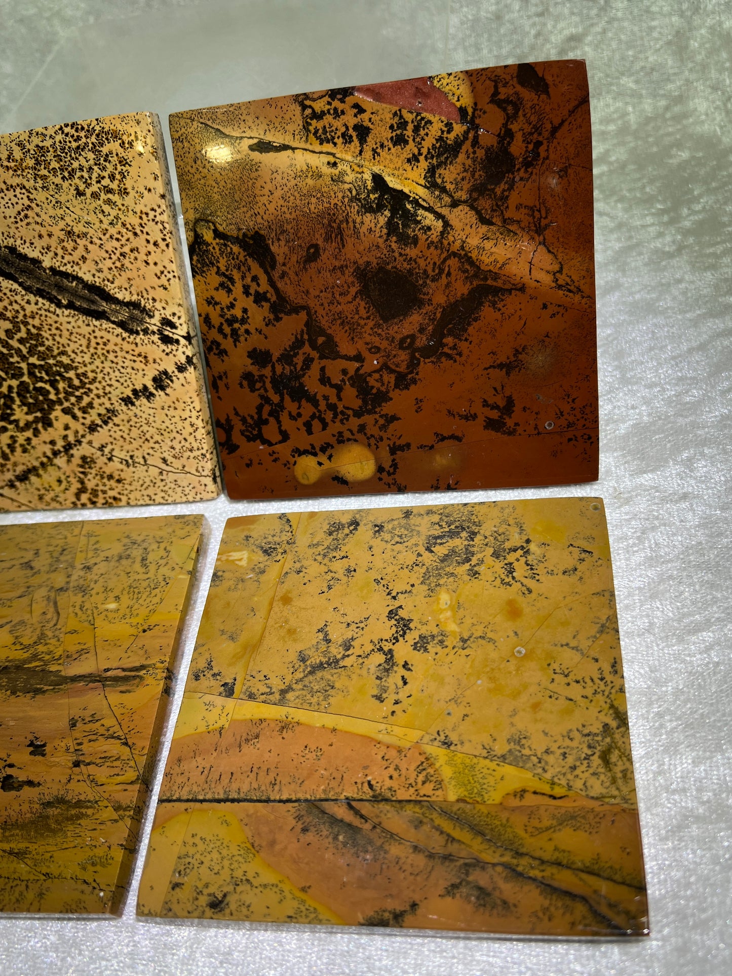 Picture Jasper Set Of 4 Coasters. Stunning Crystal Coasters. Practical And Beautiful!
