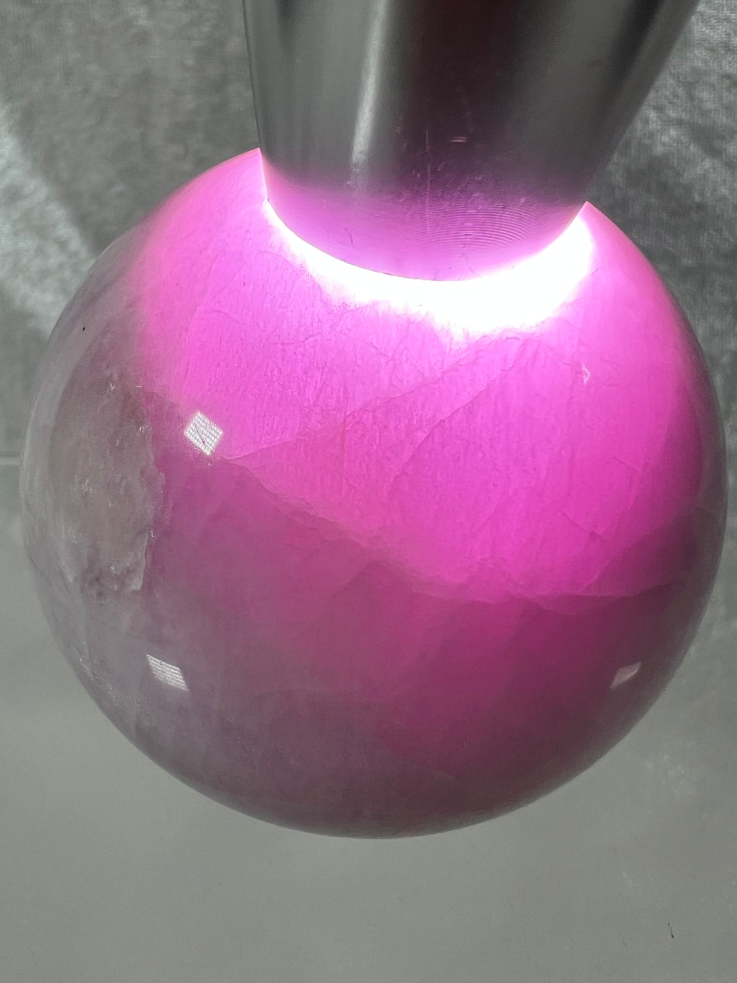 Kunzite Crystal Sphere. 58mm. Rare Stunning Display Sphere. Beautiful Lavenders With Amazing Flash!
