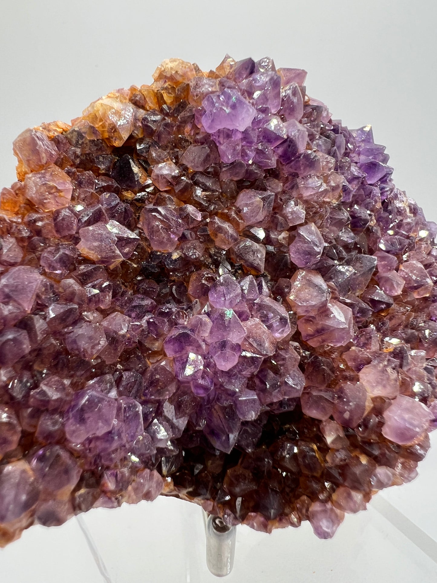 Amethystos Crystal Specimen. Gorgeous Amethyst Cluster From South Africa. Rare Deep Purple Display Crystal