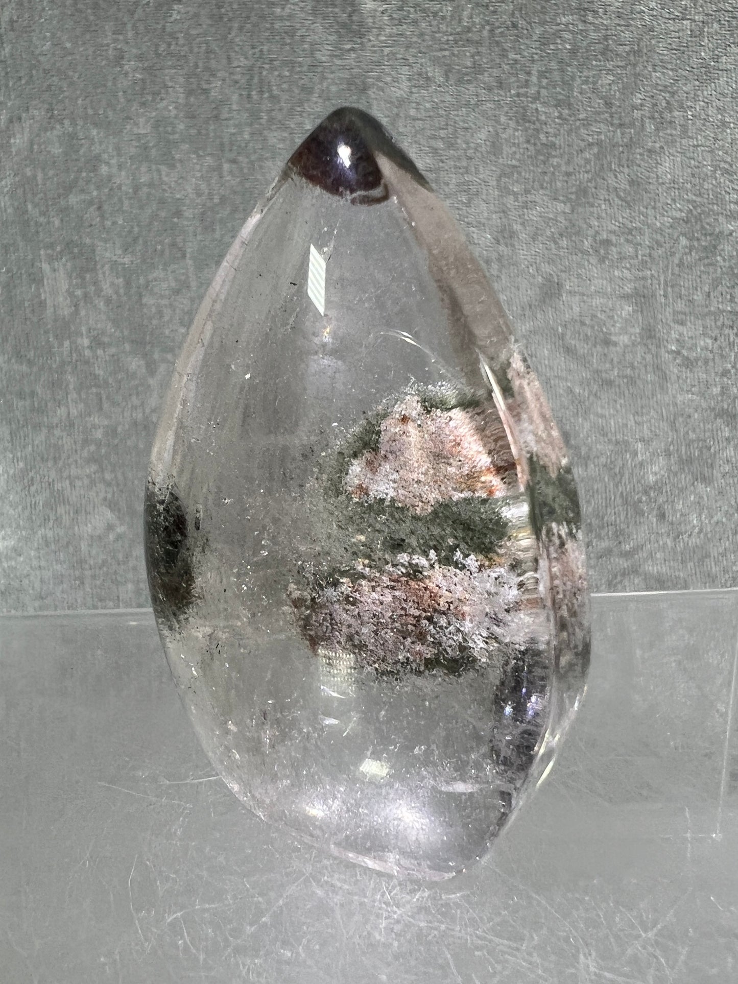 Garden Quartz Crystal Flame. Gorgeous Four Seasons Landscape. Rare Lodolite Quartz Flame
