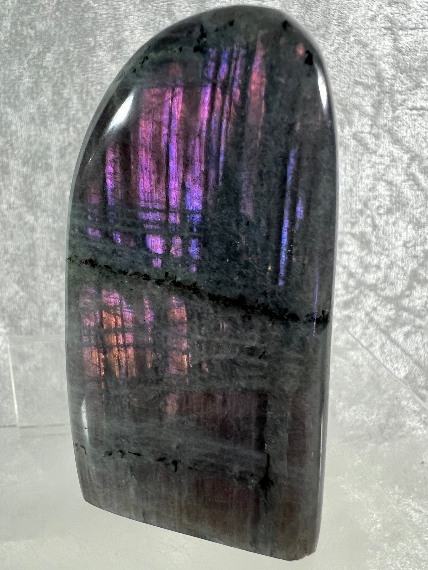 Labradorite Polished Freeform. Gorgeous Rare Purple Flash Labradorite From Madagascar. High Quality Display Crystal.