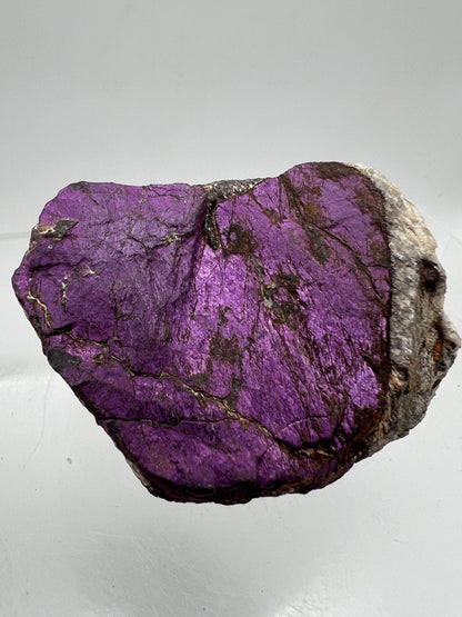 Purpurite Mineral Specimen. Gorgeous Raw Purpurite Display Crystal From Erongo, Namibia. Beautiful Purple Flash!