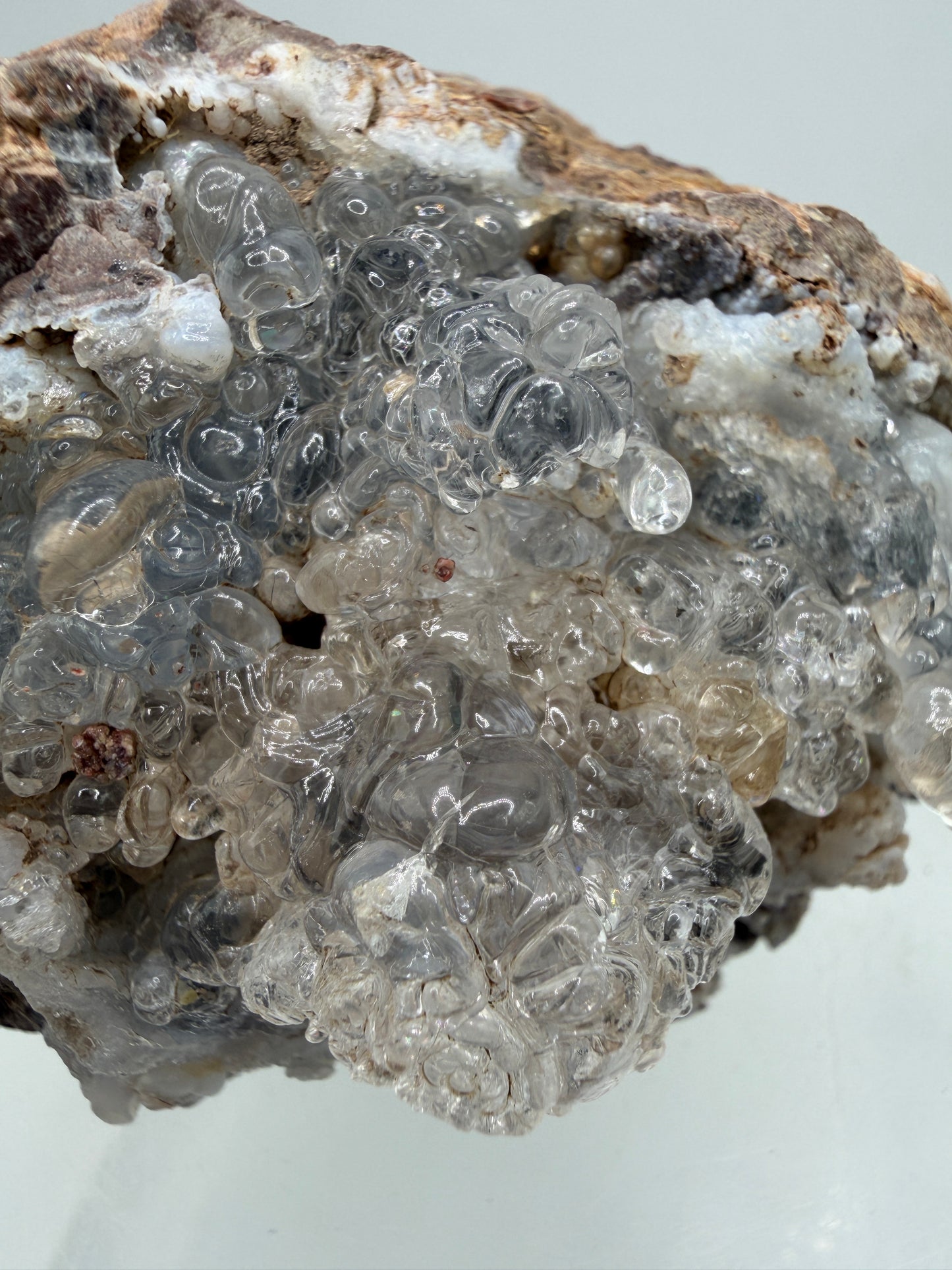 Hyalite Opal Geode. Amazing Rare Large Specimen From Mexico. Stunning Bright Green UV Reaction.