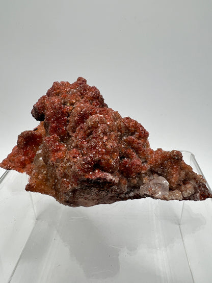 Red Diamond Calcite Specimen. Incredible Flash! Beautiful Calcite Cluster On Matrix. Very Cool Crystal Display Piece.