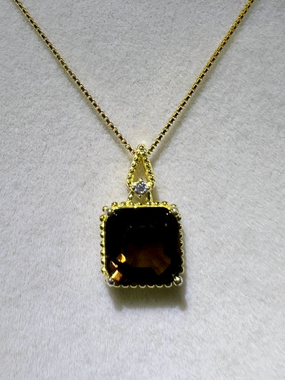 Smoky Quartz Crystal Pendant. Stunning Quality Crystal Necklace. S925 Setting And Necklace. Gorgeous Natural Gemstone