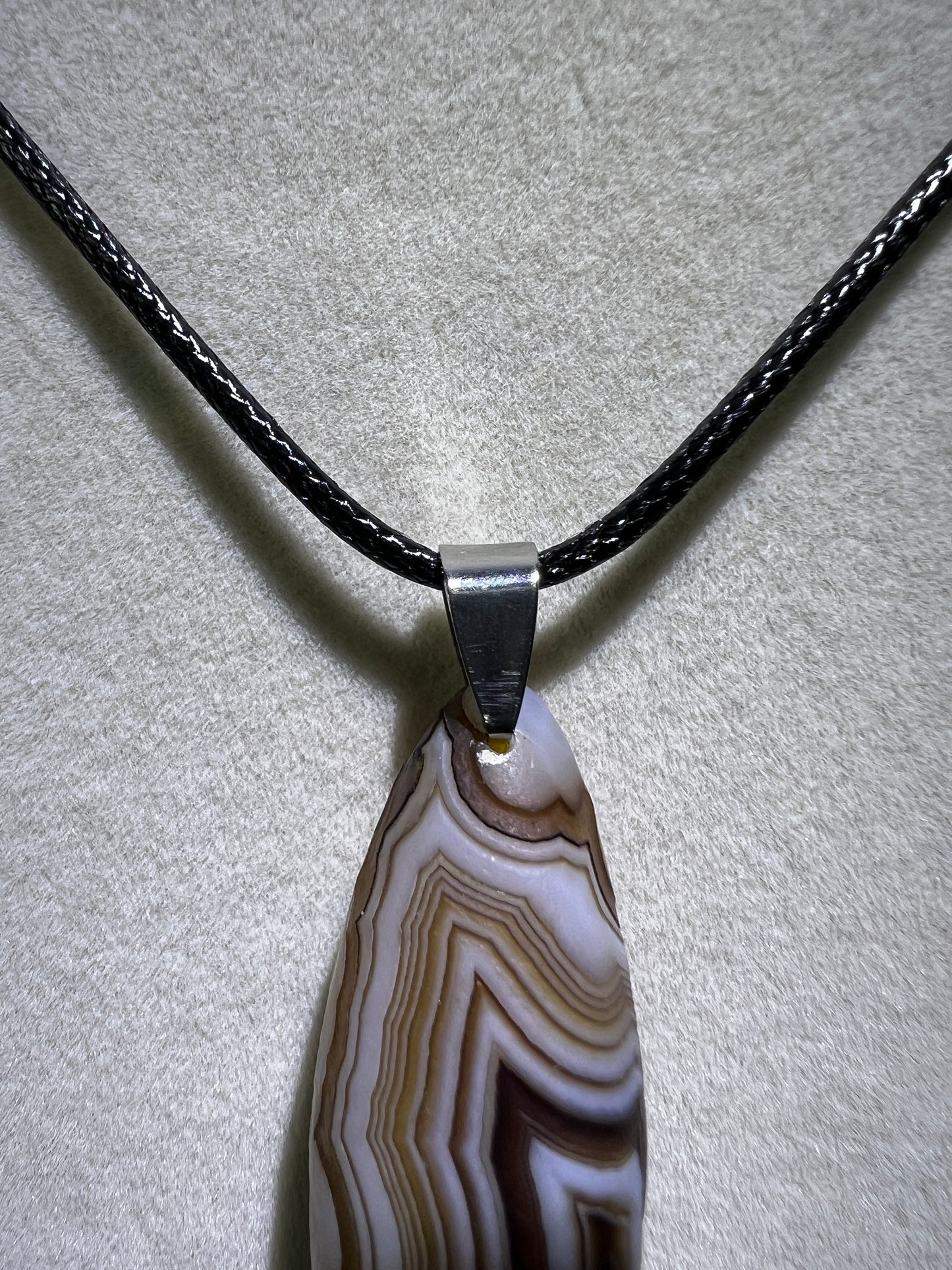 Gobi Agate Pendant. Beautiful Brown And White Gobi Desert Agate. World Famous Rare Botryoidal Chalcedony. Very Unique Crystal Necklace!