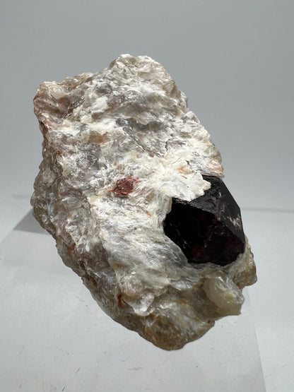 Andradite Garnet Specimen. Gorgeous Red Garnet In Matrix From Karibib, Namibia. Rare African Display Crystal.