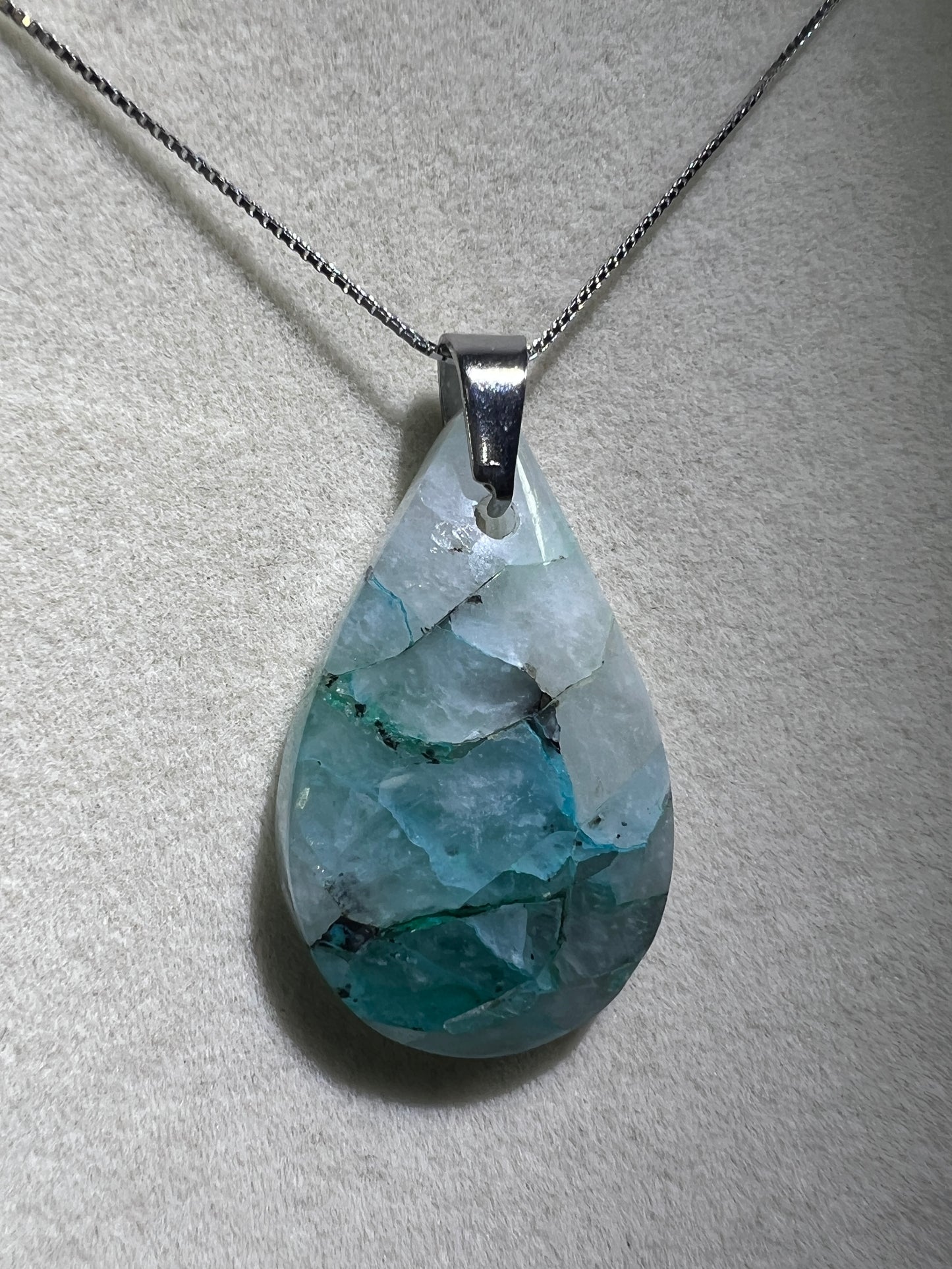 Quantum Quattro Crystal Pendant. High Quality Rare Necklace From Peru. Gorgeous Color Combination. S925 Silver Necklace Included