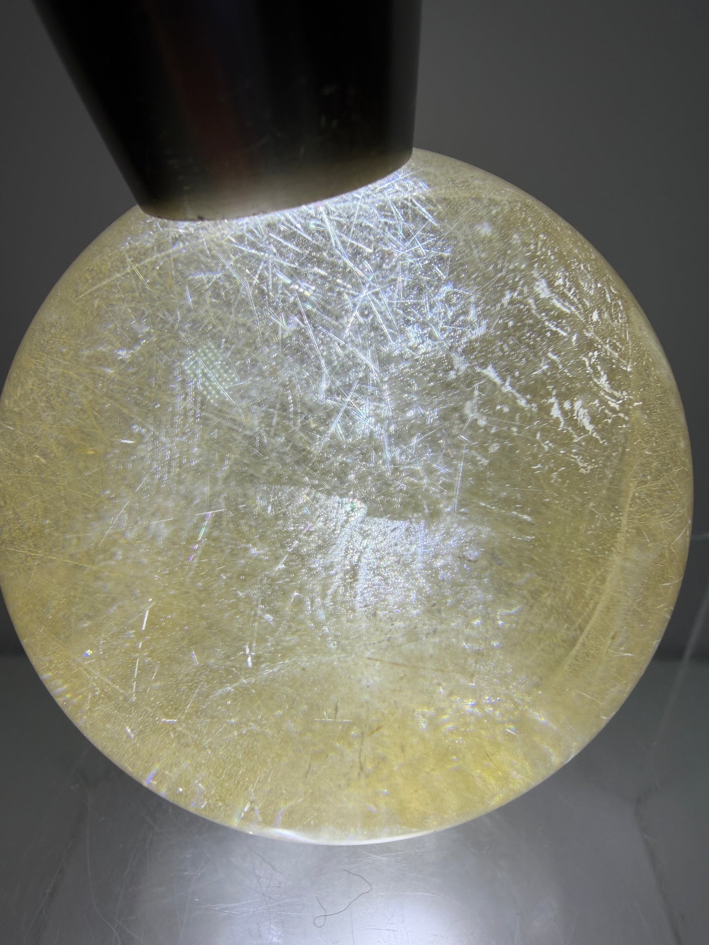 Rutile Quartz Sphere. 59mm. Stunning Fine Rutiles With Lots Of Flash. Beautiful Display Sphere.