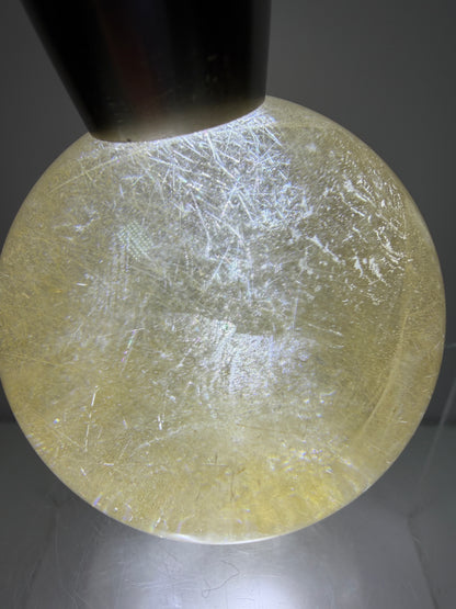 Rutile Quartz Sphere. 59mm. Stunning Fine Rutiles With Lots Of Flash. Beautiful Display Sphere.