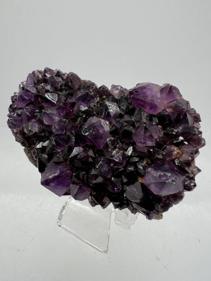 Amethystos Crystal Specimen. Gorgeous Amethyst Cluster From South Africa. Rare Deep Purple Display Crystal