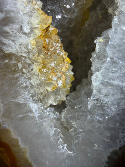 Agate Geode Wings From Brazil. Gorgeous Large Split Geode On A Custom Stand. Amazing Druzy Display Crystal
