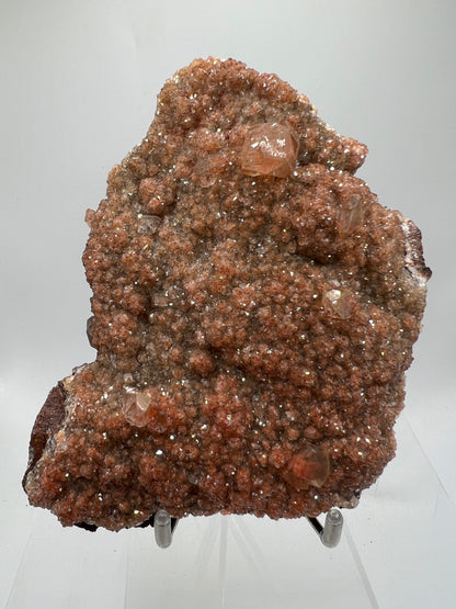 Red Diamond Calcite Specimen. Incredible Flash! Beautiful Calcite Cluster On Matrix. Very Cool Crystal Display Piece.