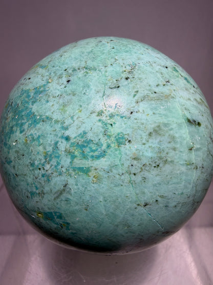 Chrysocolla Turquoise Sphere. 68mm. Beautiful Peruvian Turquoise. Amazing Display Sphere