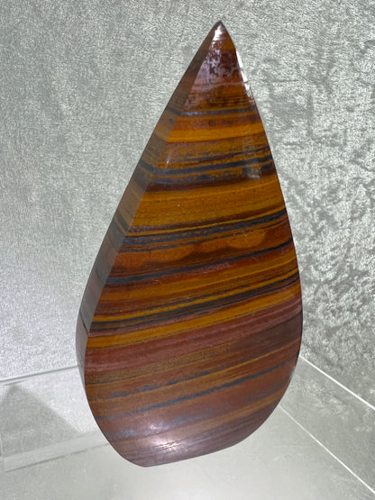 Tiger Iron Crystal Flame. Gorgeous Rare Display Flame With Amazing Flash.