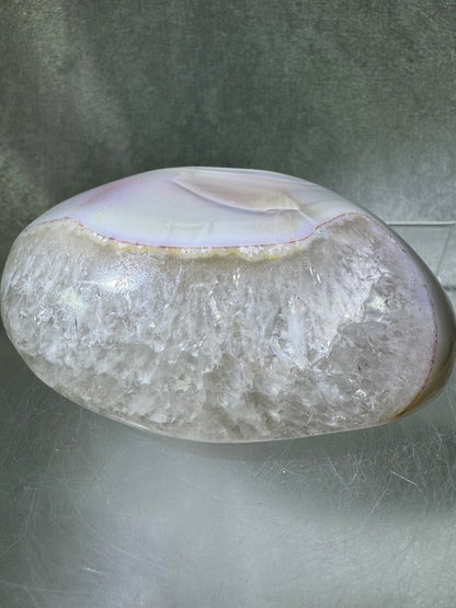 Red Sashe River Agate Freeform. Stunning Polished Druzy Freeform From Zimbabwe. Gorgeous Rare Display Crystal