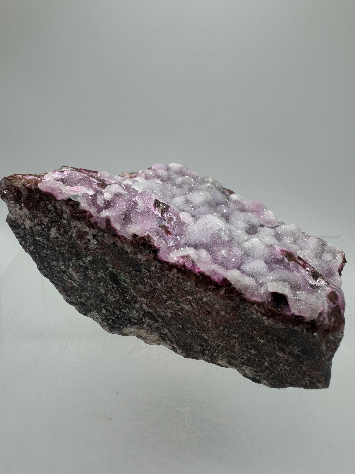 Salrose And Malachite Specimen. Rare Druzy With Gorgeous Colors And Crystals. Stunning Cobaltion Dolomite Specimen From The Congo.