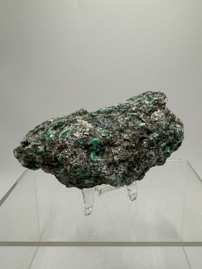 Emerald Mica In Matrix Specimen. Incredible Chrome Muscovite From Zimbabwe. Beautiful One Of A Kind Rare Crystal