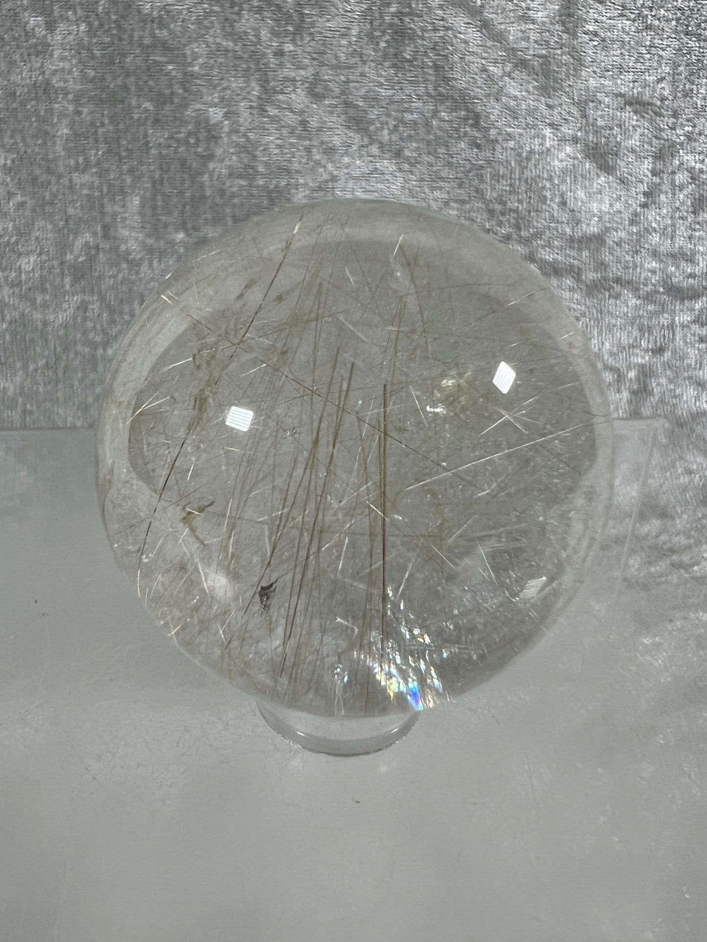 Rutile Quartz Sphere. Beautiful Rare Golden Rutilated Quartz. Stunning Display Sphere