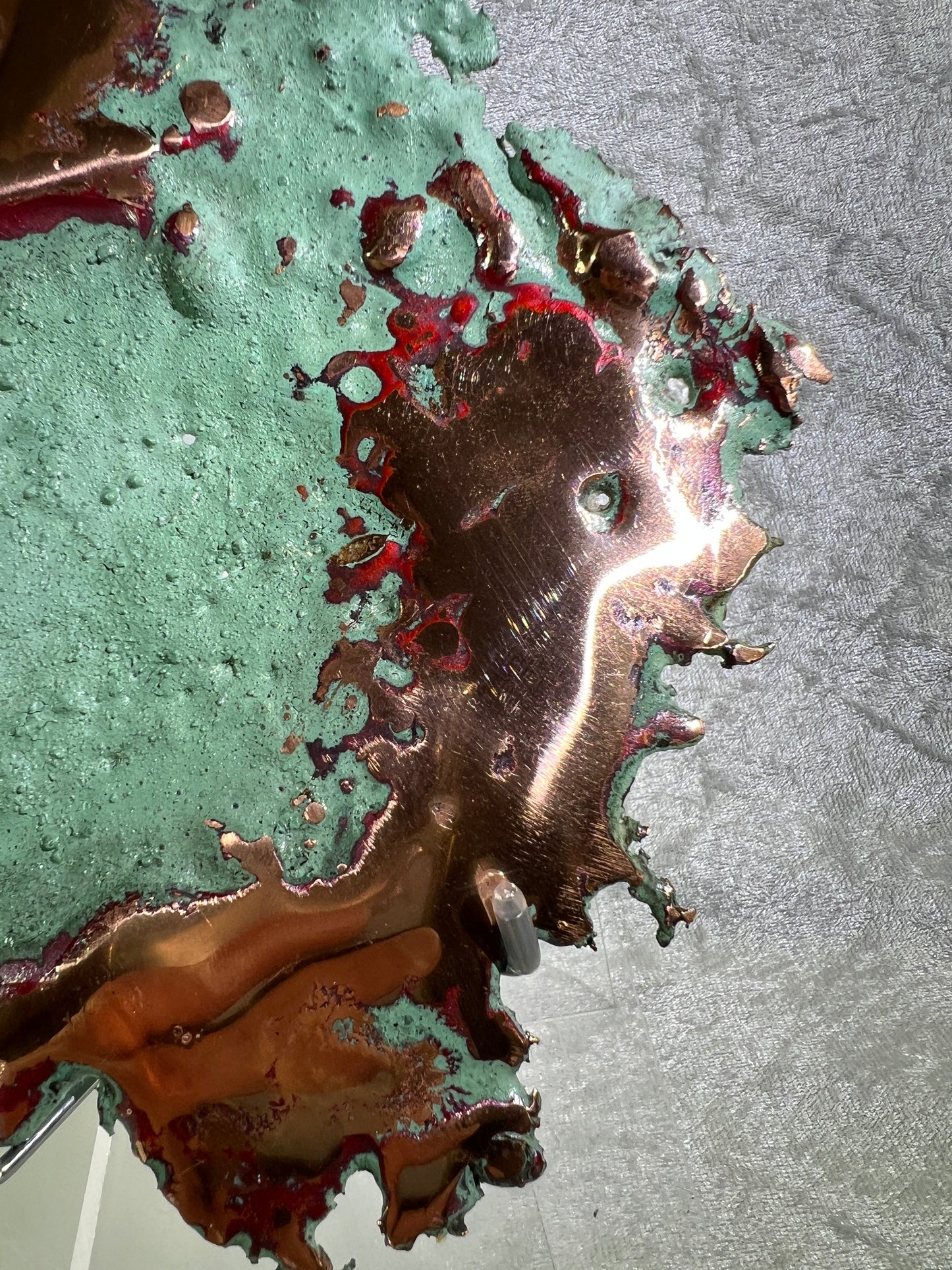 Copper Splash Freeform Sculpture. Amazing Copper Art. One Of A Kind Mineral Display