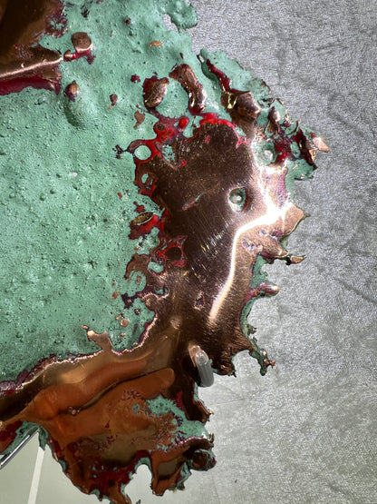 Copper Splash Freeform Sculpture. Amazing Copper Art. One Of A Kind Mineral Display