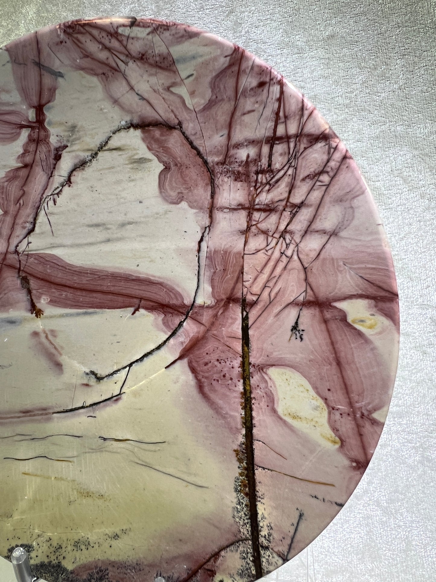 Picture Jasper Plate. Gorgeous All Natural Scenic Jasper. Incredible Piece Of Art.