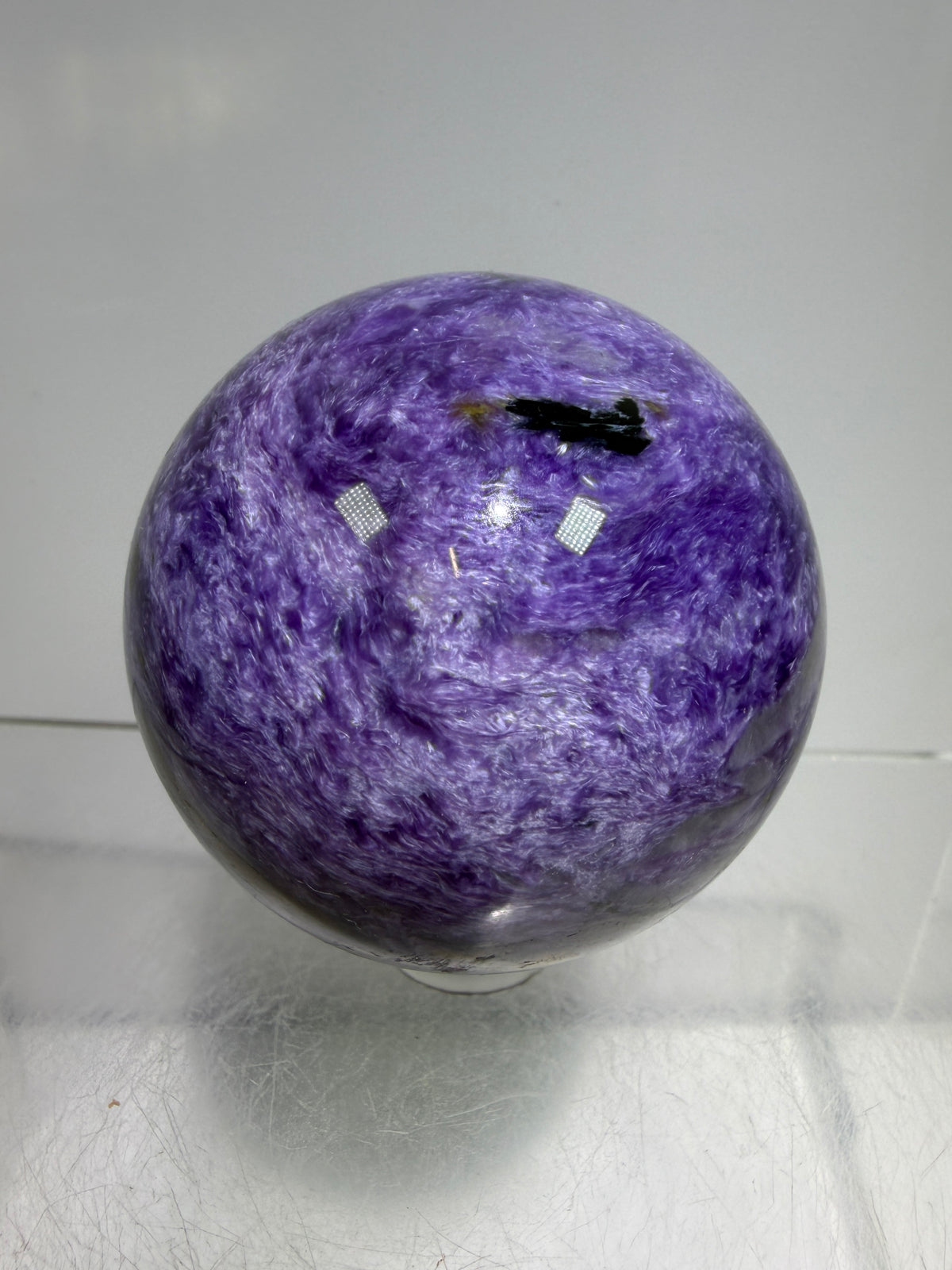 Charoite Crystal Sphere. 50mm. High Quality Beautiful Crystal. Amazing Patterns And Flash. Stunning Rare Crystal