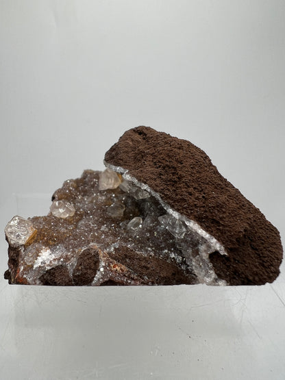 Brown Diamond Calcite Specimen. Stunning Flash! Gorgeous Calcite Cluster On Matrix. Very Pretty Crystal Display Piece.