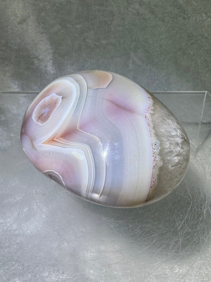 Red Sashe River Agate Freeform. Stunning Polished Druzy Freeform From Zimbabwe. Gorgeous Rare Display Crystal