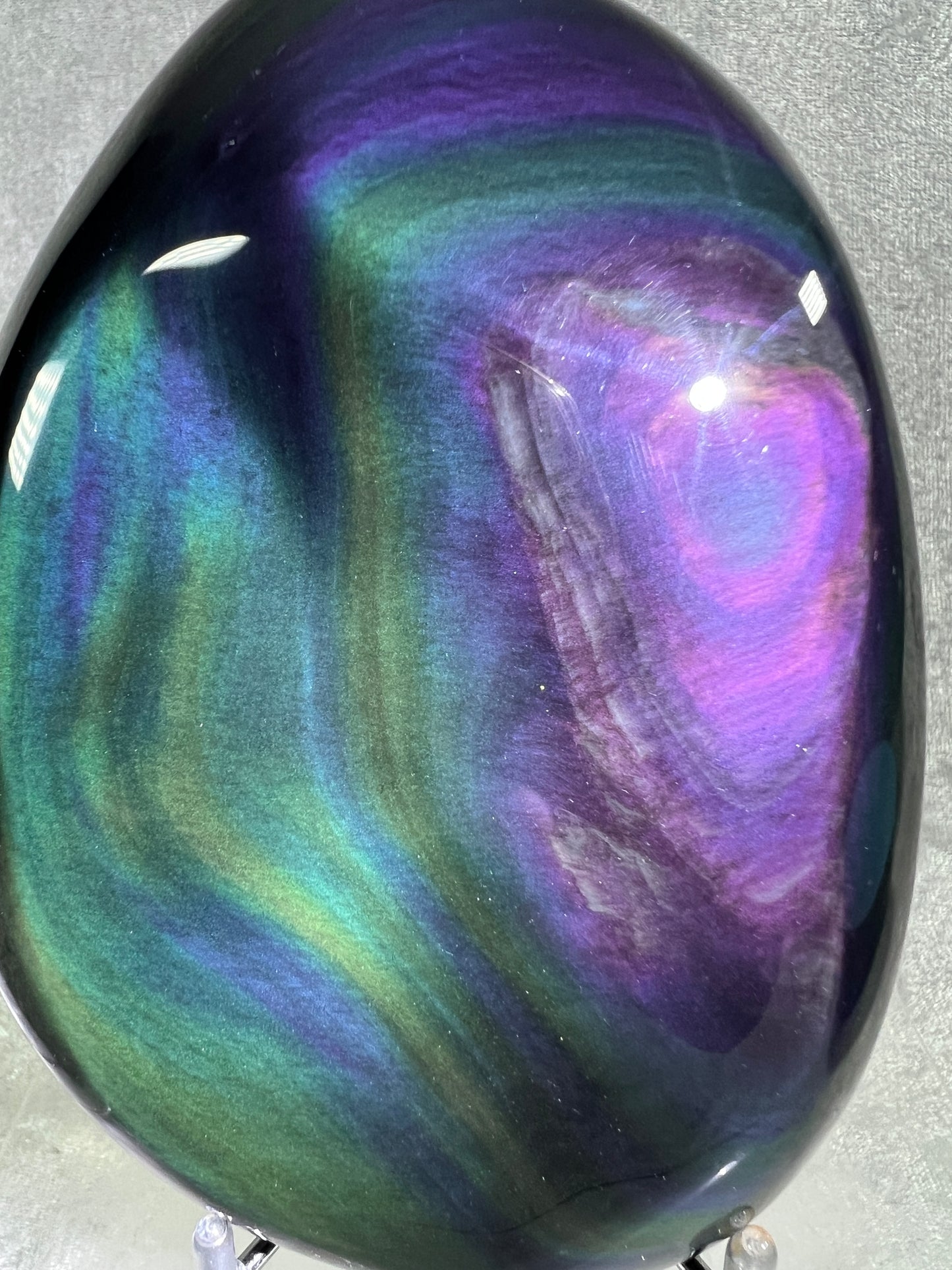 Rainbow Obsidian Freeform. Gorgeous Polished Freeform. Amazing Colorful Obsidian From Mexico. Rare One Of A Kind Display Crystal