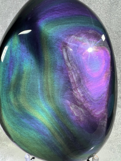 Rainbow Obsidian Freeform. Gorgeous Polished Freeform. Amazing Colorful Obsidian From Mexico. Rare One Of A Kind Display Crystal