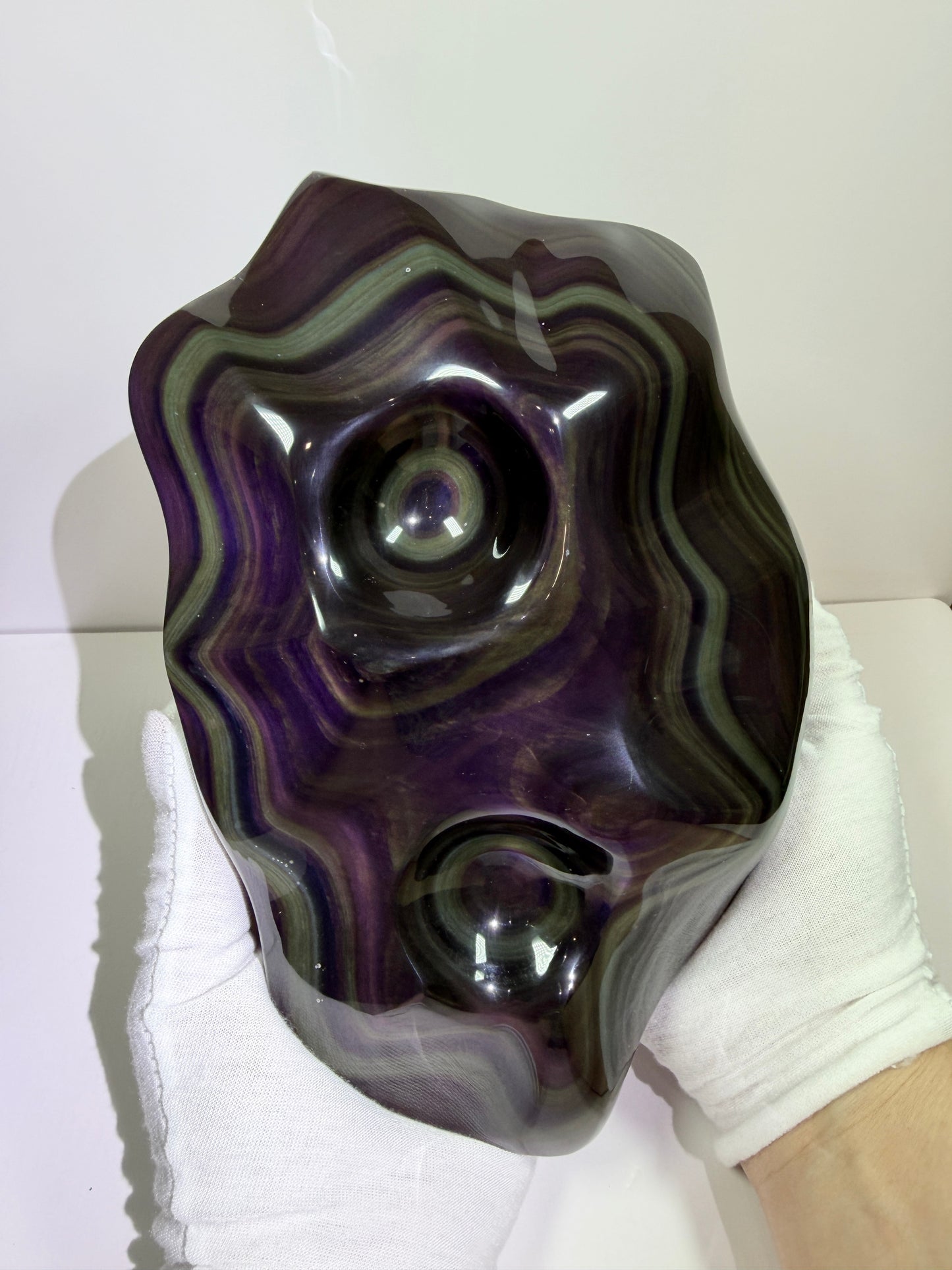 Rainbow Obsidian Freeform. Top Quality Extra Large Statement Piece. Gorgeous One Of A Kind Display Crystal.
