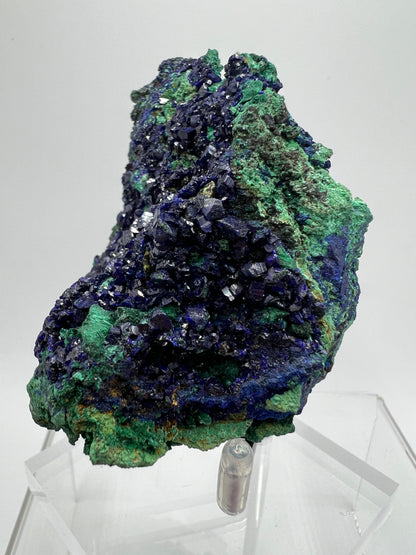 Azurite And Malachite Specimen. Stunning High Quality Azurite Crystals. Beautiful Multi Mineral Cluster.