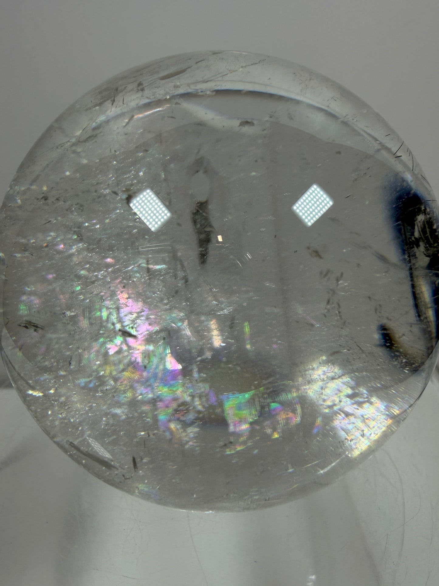 Black Tourmaline Quartz Sphere. 60mm. Massive Rare Rainbows. Gorgeous Black Rutile Sphere. Tourmalinated Quartz Display Crystal