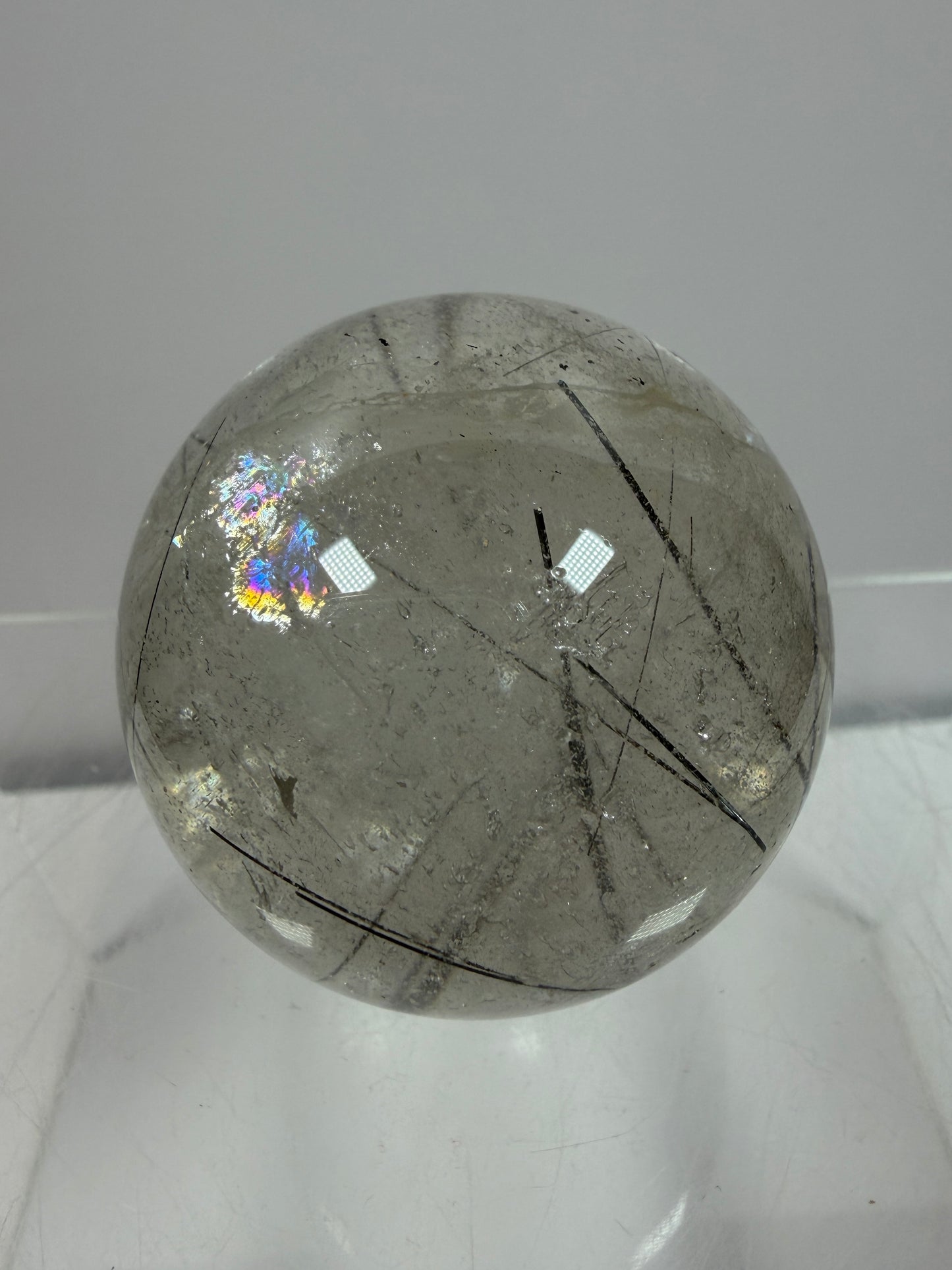 Rutile Quartz Sphere. 43mm. Amazing Combination Of Gold, Copper, And Black Rutilated Quartz. Very Rare Display Sphere