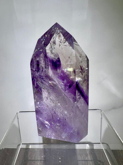 Phantom Amethyst Tower. Rare Amethyst With Amazing Rainbows. High Quality Beautiful Crystal.