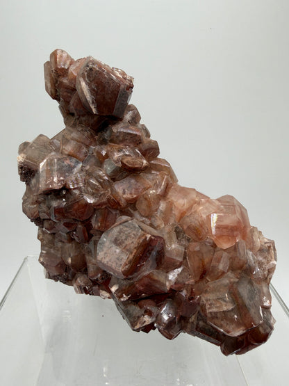 Chocolate Calcite Specimen. Very High Quality Cubic Hematite Calcite Cluster. Stunning Crystal Display Specimen