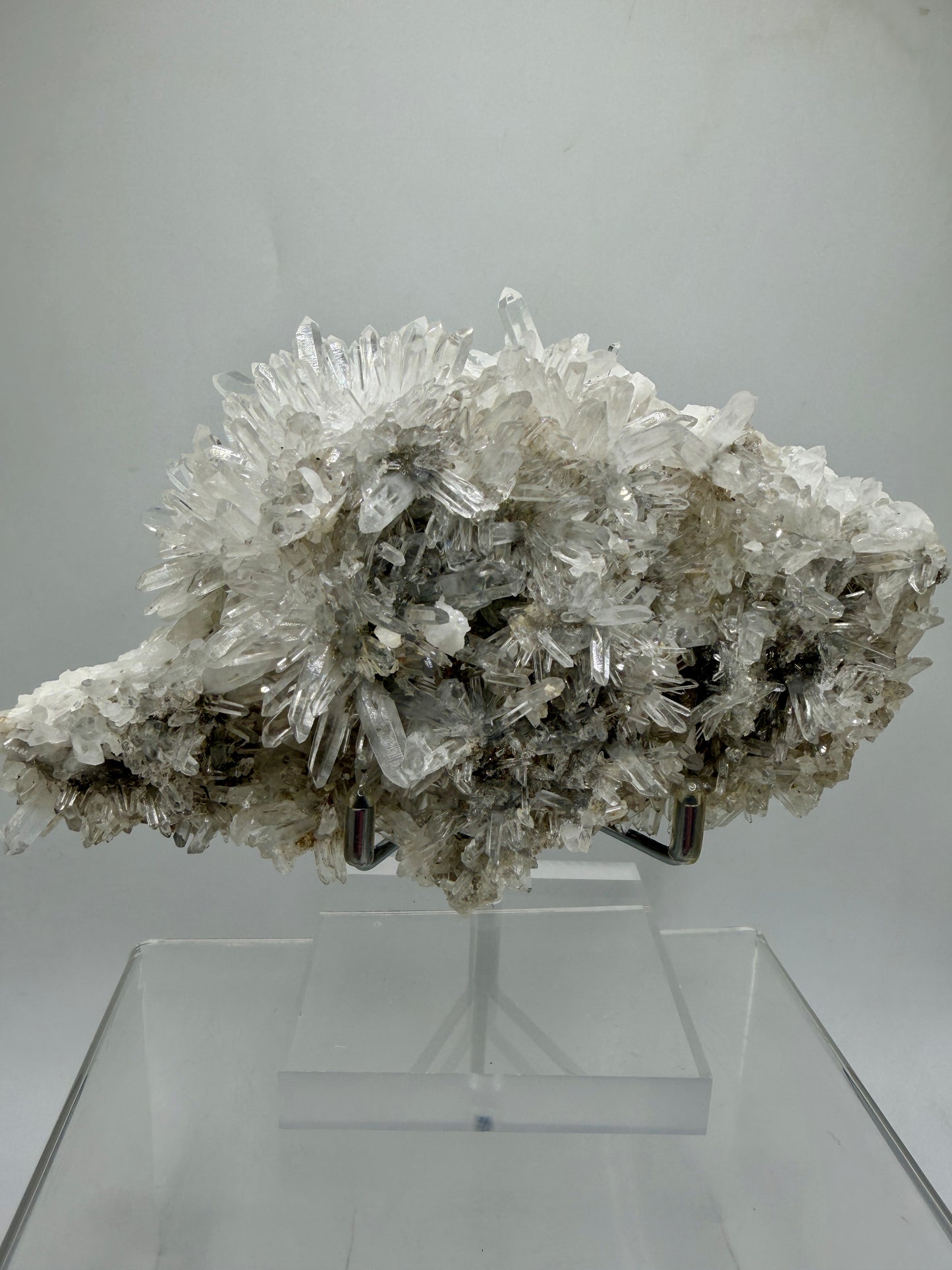 Needle Quartz Cluster. High Quality Large Clear Quartz Specimen. Gorgeous Very Fine Quartz Points.