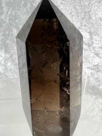 Smoky Quartz Tower. Dark Smoky With Nice Rainbows. High Quality Tower From Madagascar.